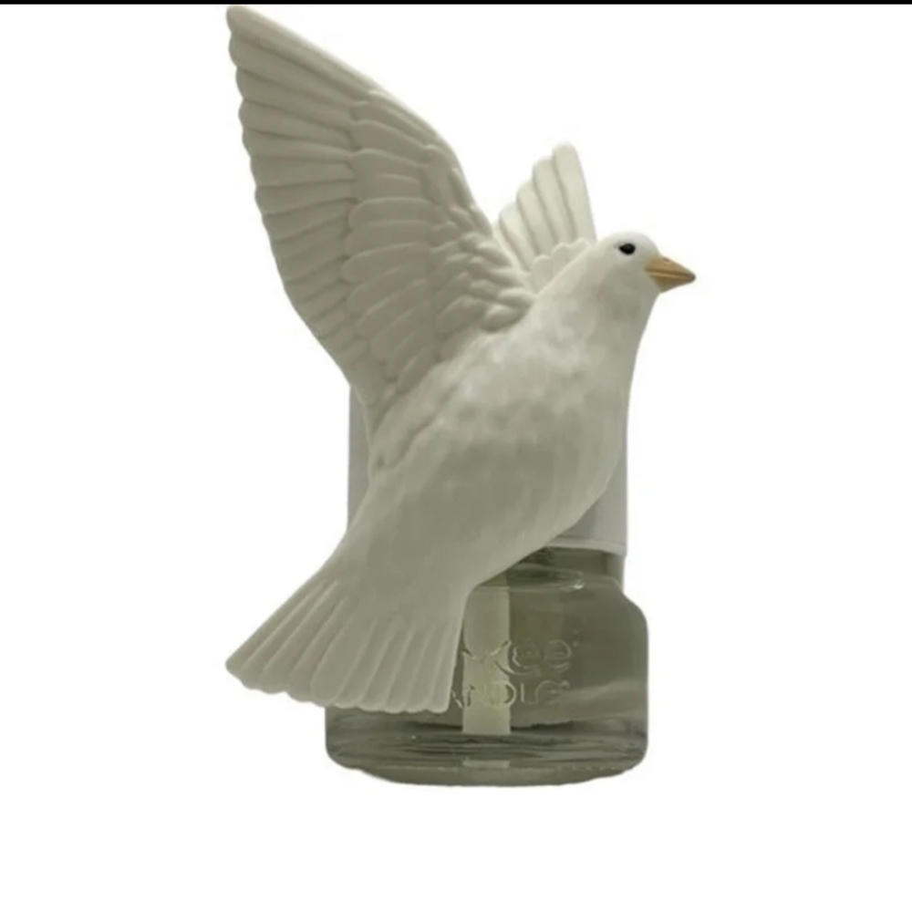 YANKEE CANDLE CERAMIC WHITE DOVE SCENT DIFFUSER PLUG BNWT RETIRED 1 Left